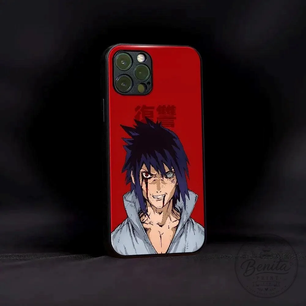 Sasuke Uchiha Devil Mode Naruto Anime Red iPhone Phone Case