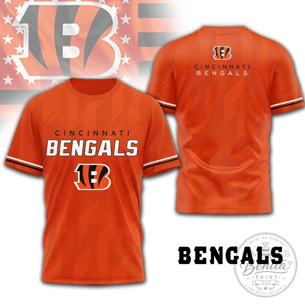 Cincinnati Bengals NFL Football Team Spirit Orange Fan Jersey Shirt