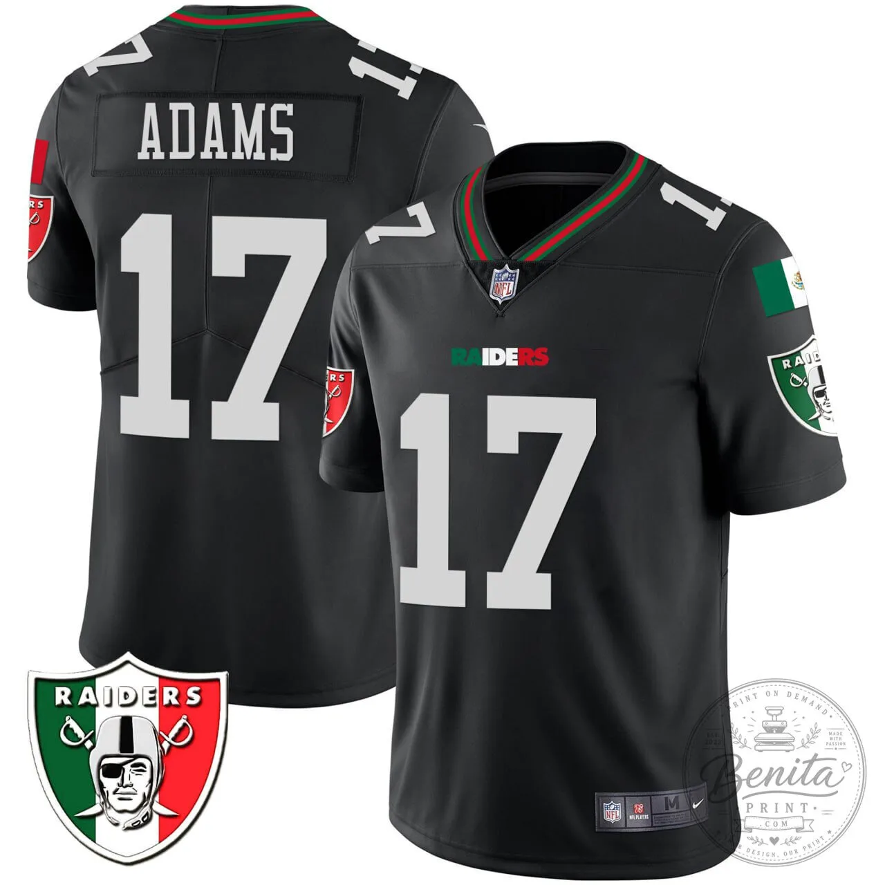 Davante Adams Las Vegas Raiders Mexico Edition Football Jersey