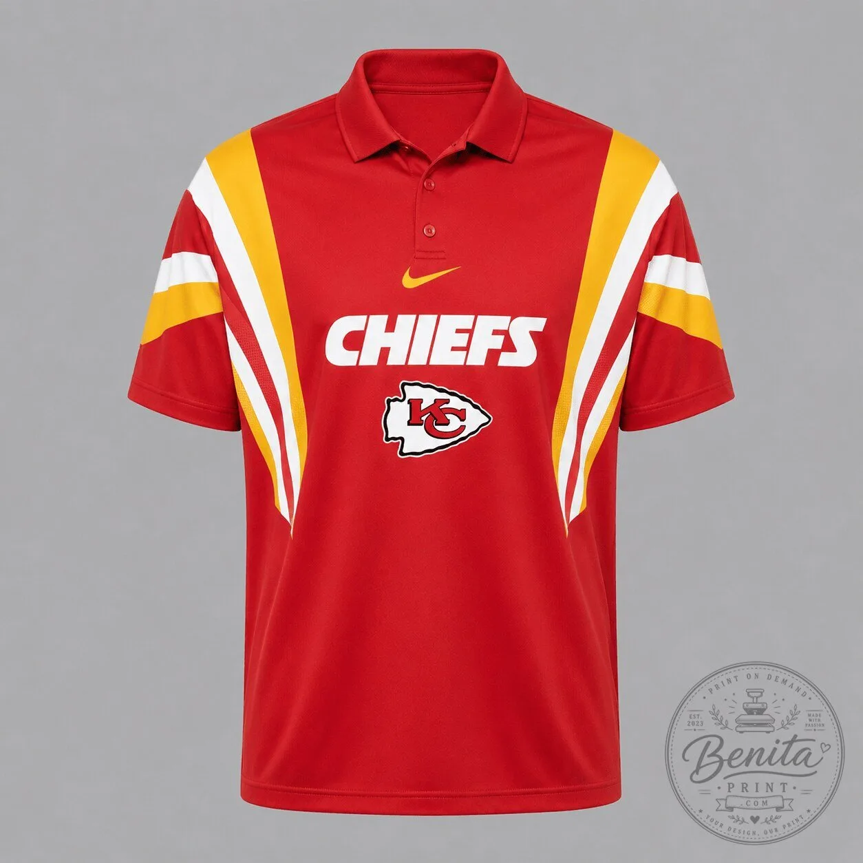 Kansas City Chiefs National Football League Red Team Logo Polo Shirt