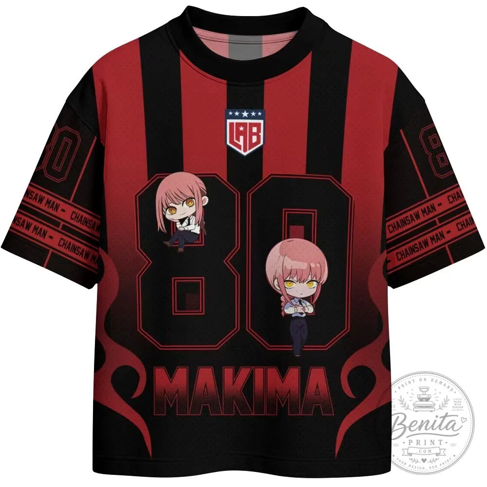 Chainsaw Man Makima Anime Character Graphic Football Jersey