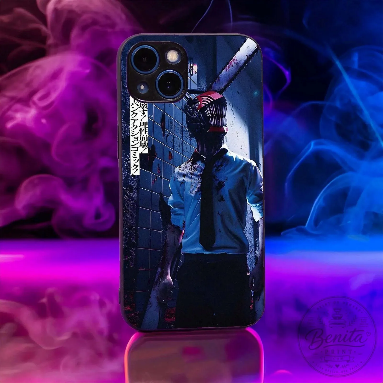 Chainsaw Man Denji Bloody Anime Art iPhone Phone Case