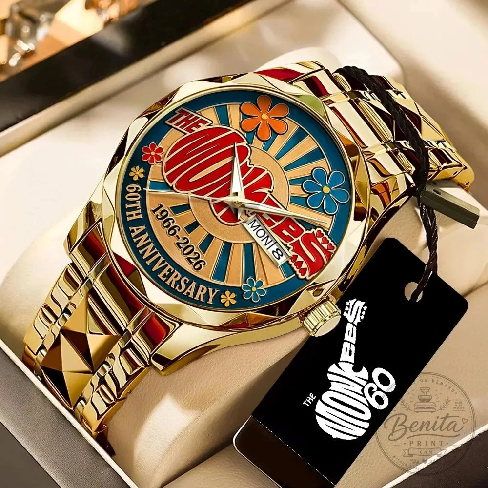 The Monkees 60th Anniversary Gold Tone Commemorative Watch