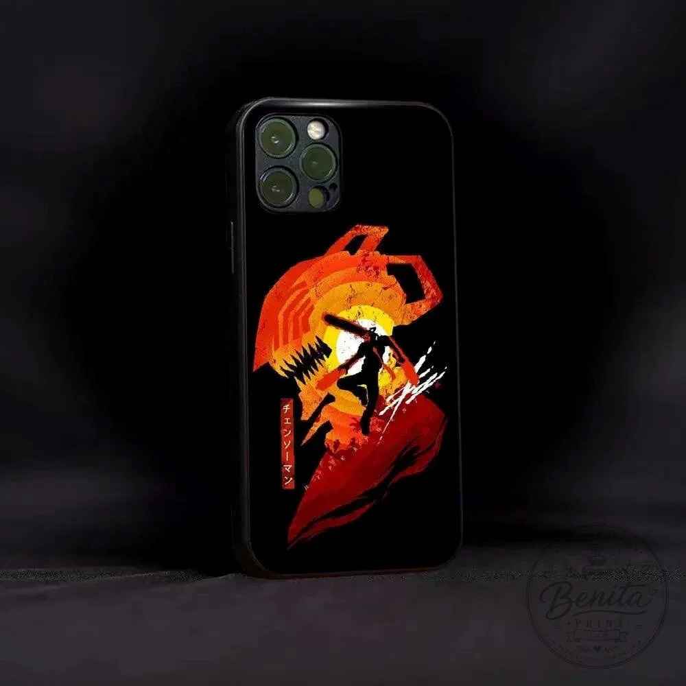Chainsaw Man Denji Devil Hunter Silhouette iPhone Phone Case