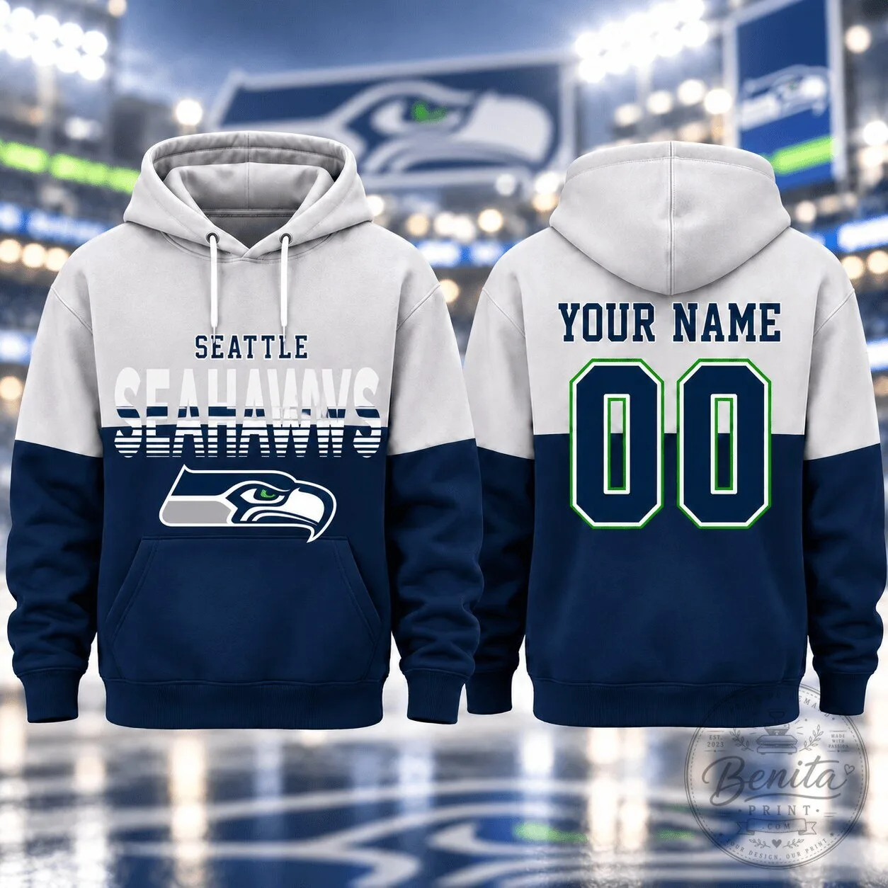 Seattle Seahawks National Football League Varsity Stripe Hoodie