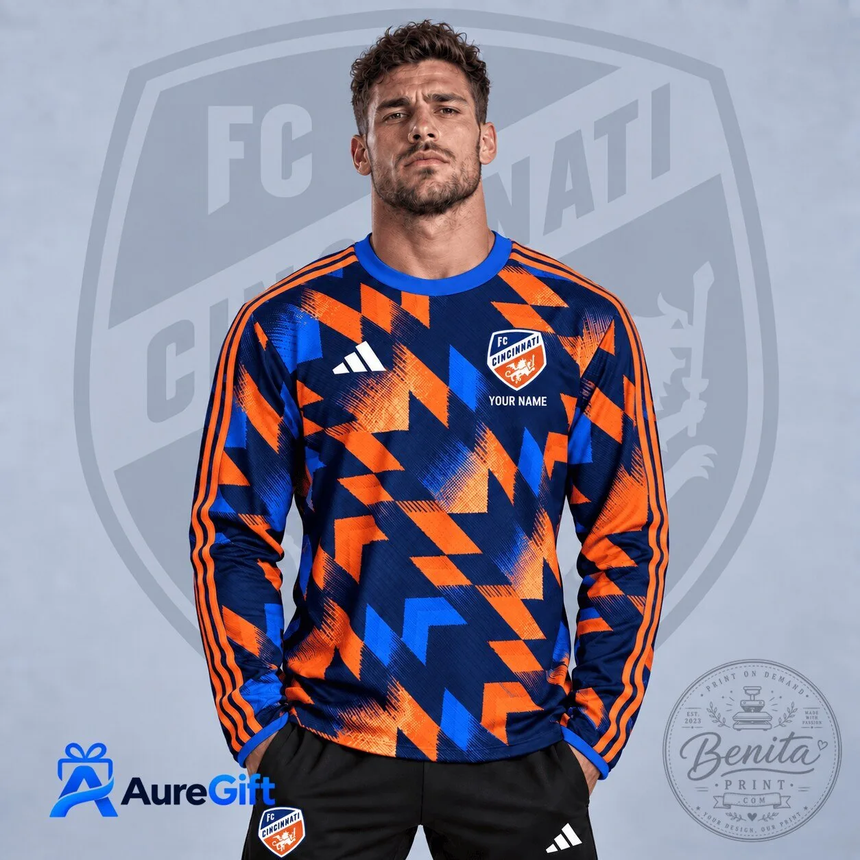 FC Cincinnati Personalized Long Sleeve Soccer Jersey Premium Limited Edition