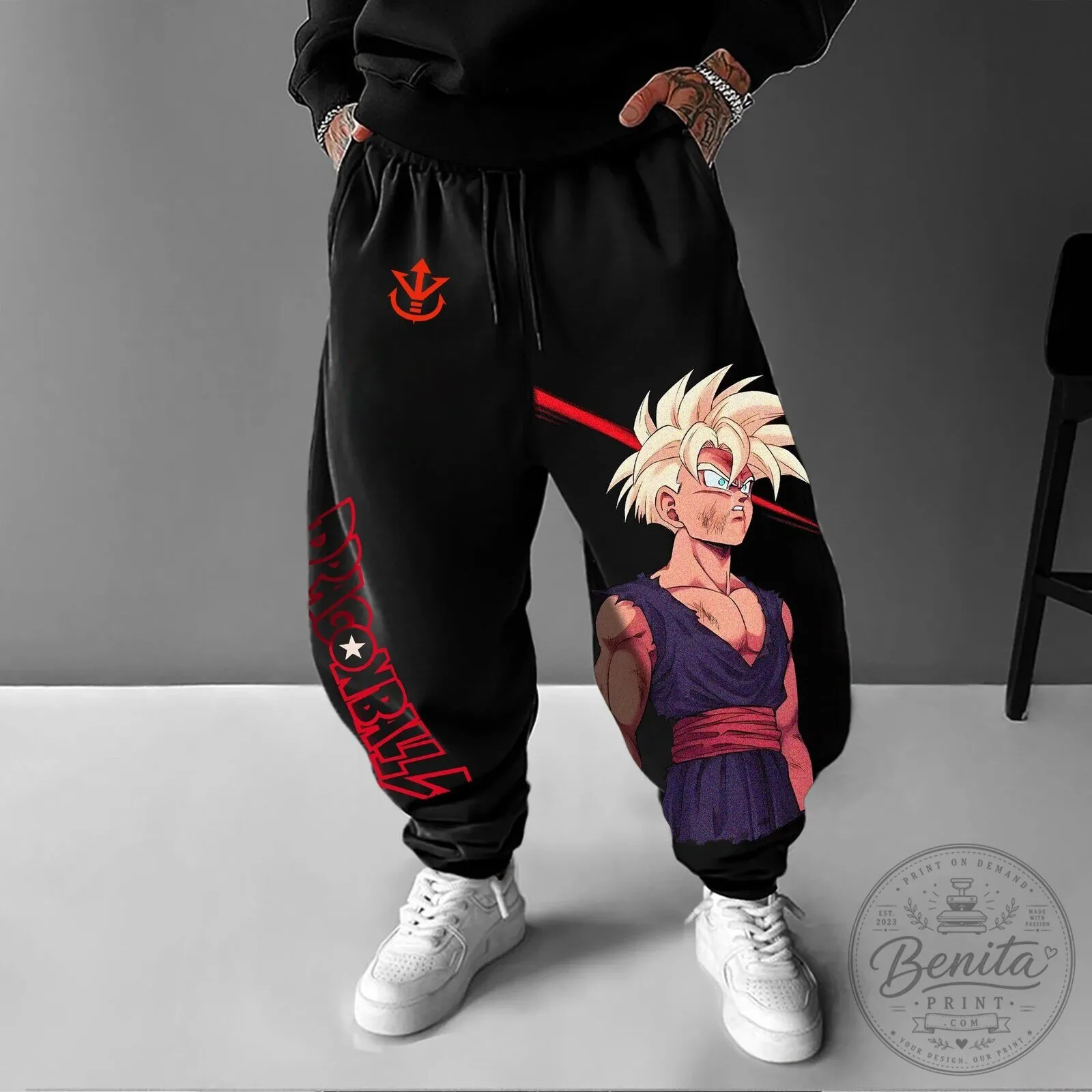 Dragon Ball Z Super Saiyan Son Gohan Anime Streetwear Baggy Pants