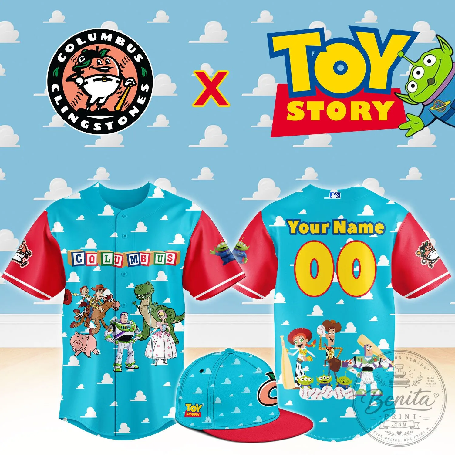 …Columbus Clingstones Toy Story Night Game Limited Custom Jersey