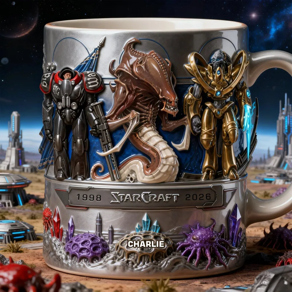 StarCraft Video Game Terran Zerg Protoss Factions Coffee Mug