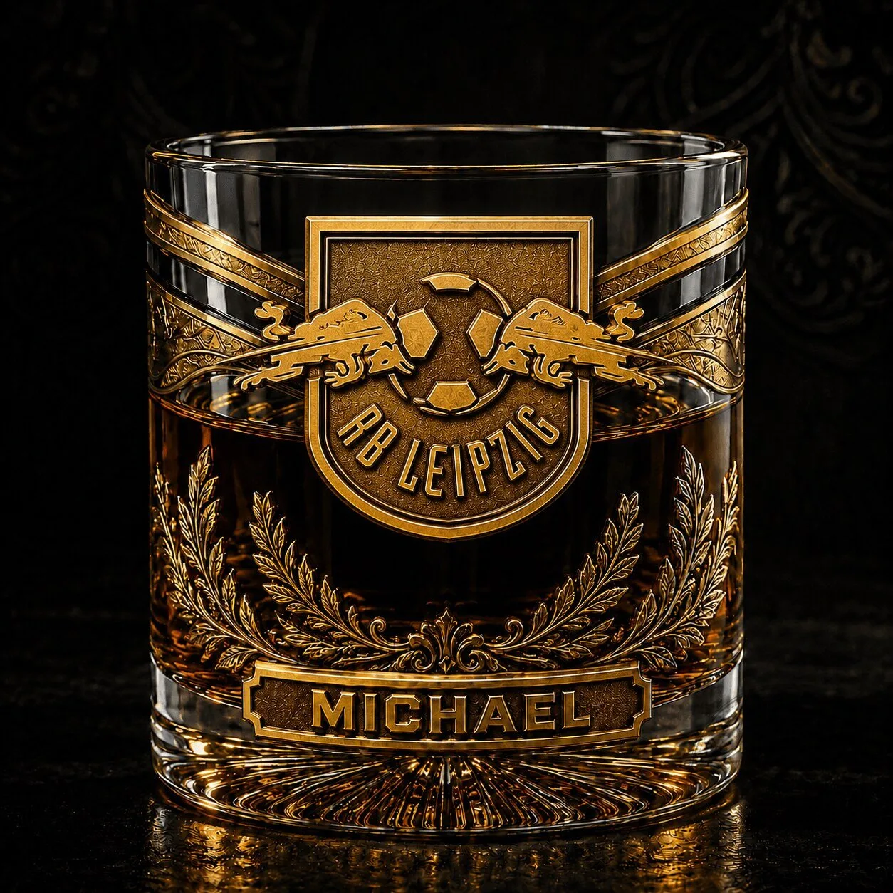 RB Leipzig Football Club Personalized Whiskey Glass