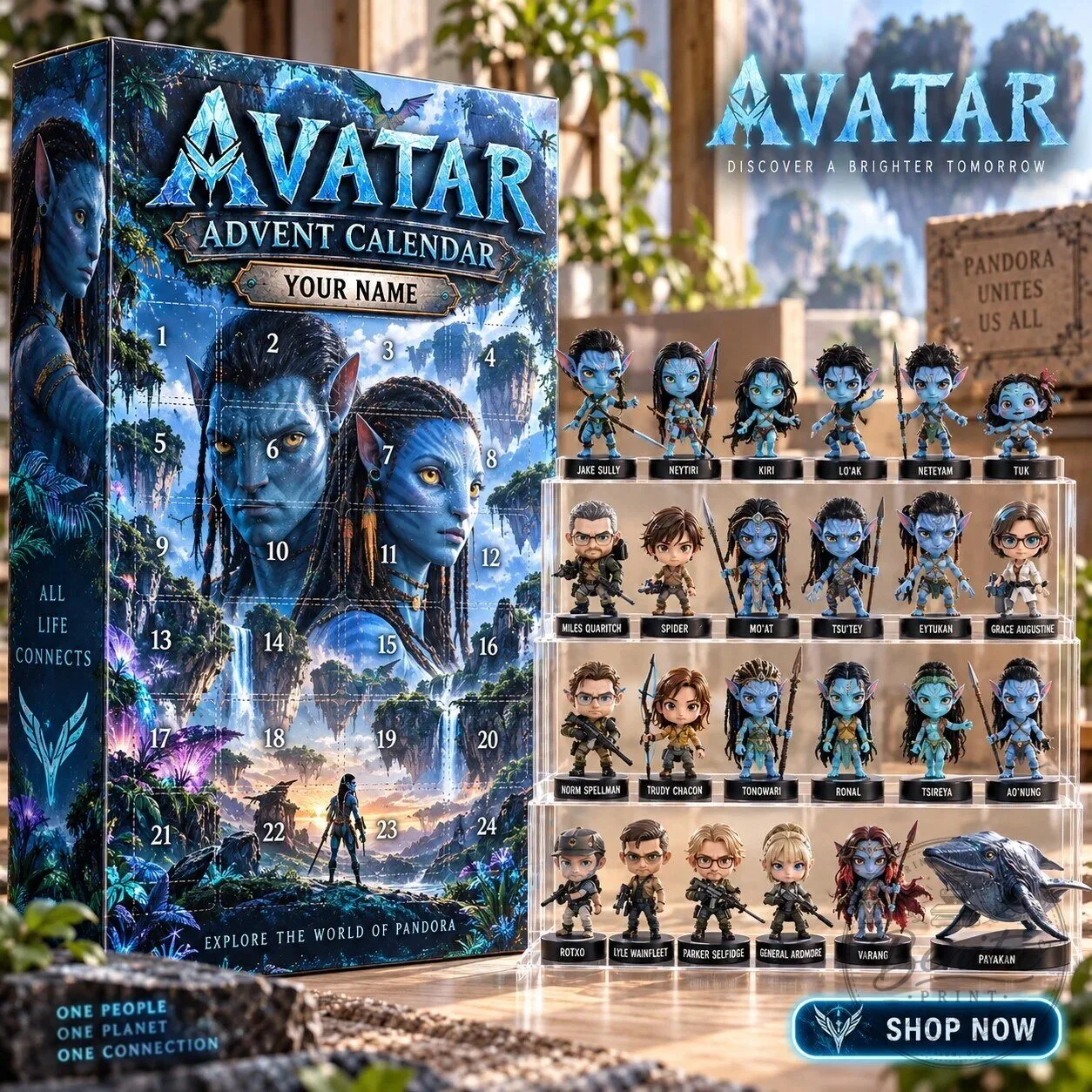 Avatar The Way of Water Advent Calendar with 24 Surprise Figurines