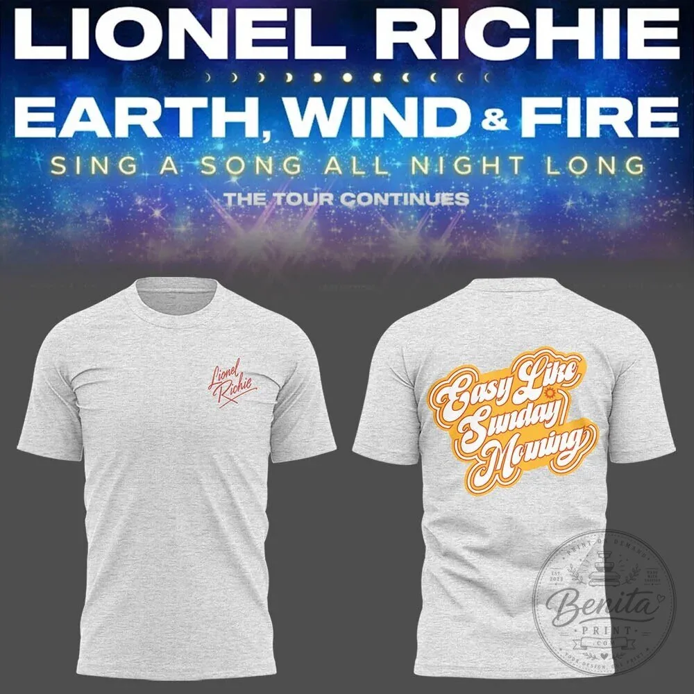 Lionel Richie Easy Like Sunday Morning Earth Wind and Fire Tour T-Shirt