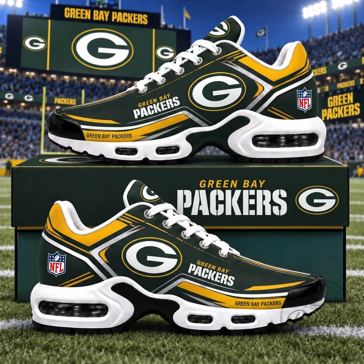 Green Bay Packers National Football League Team Logo Air Max Style Shoes 5 Green Bay Packers National Football League Team Logo Air Max Style Shoes