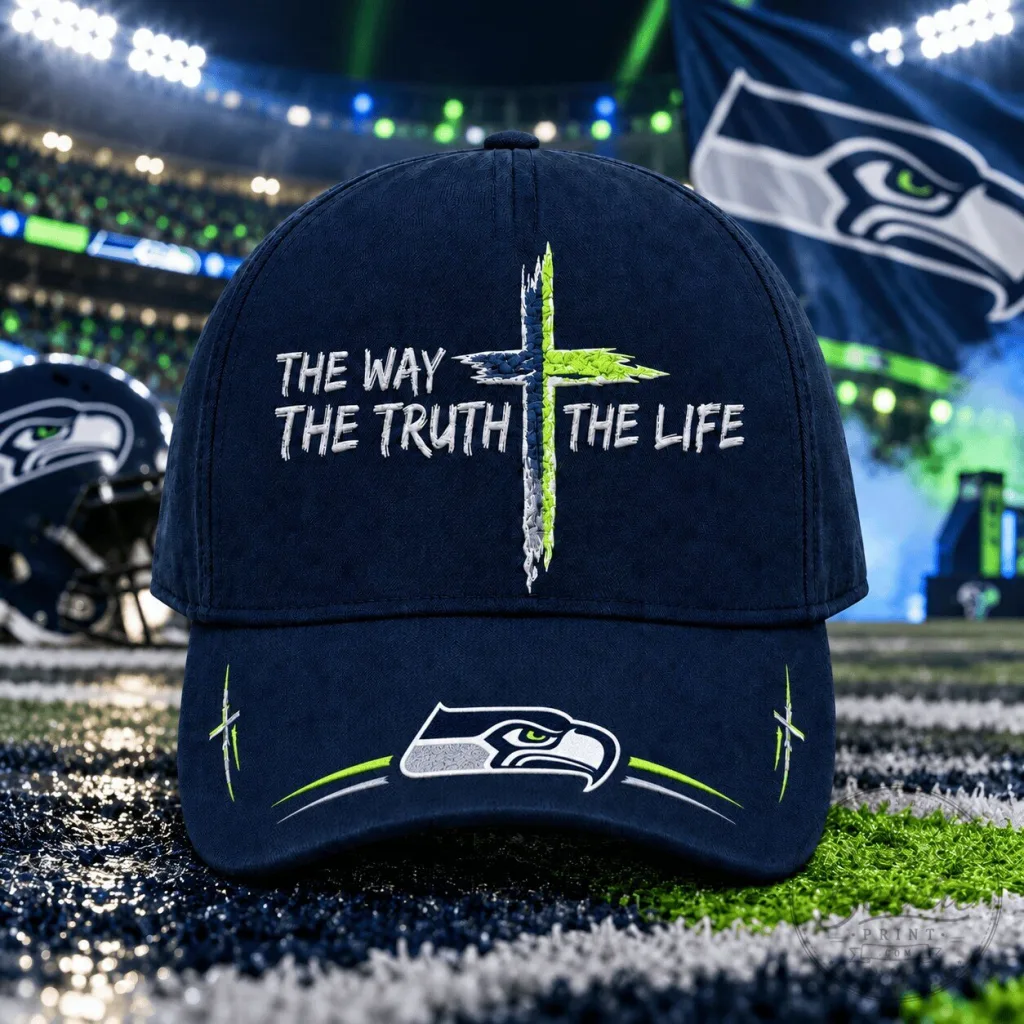 Seattle Seahawks Football The Way The Truth The Life Faith Cap Hat