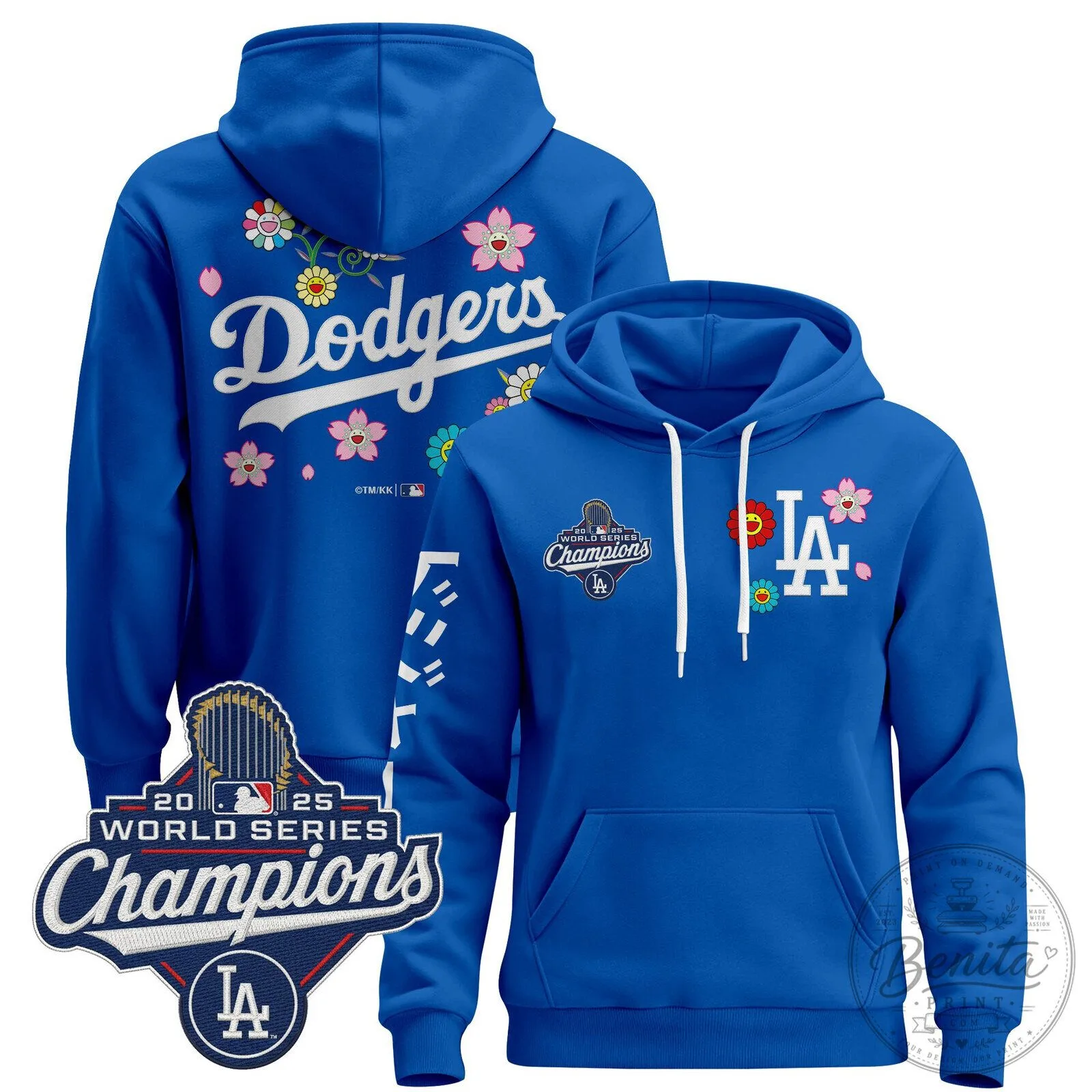 Takashi Murakami Los Angeles Dodgers 2025 World Series Champions Hoodie