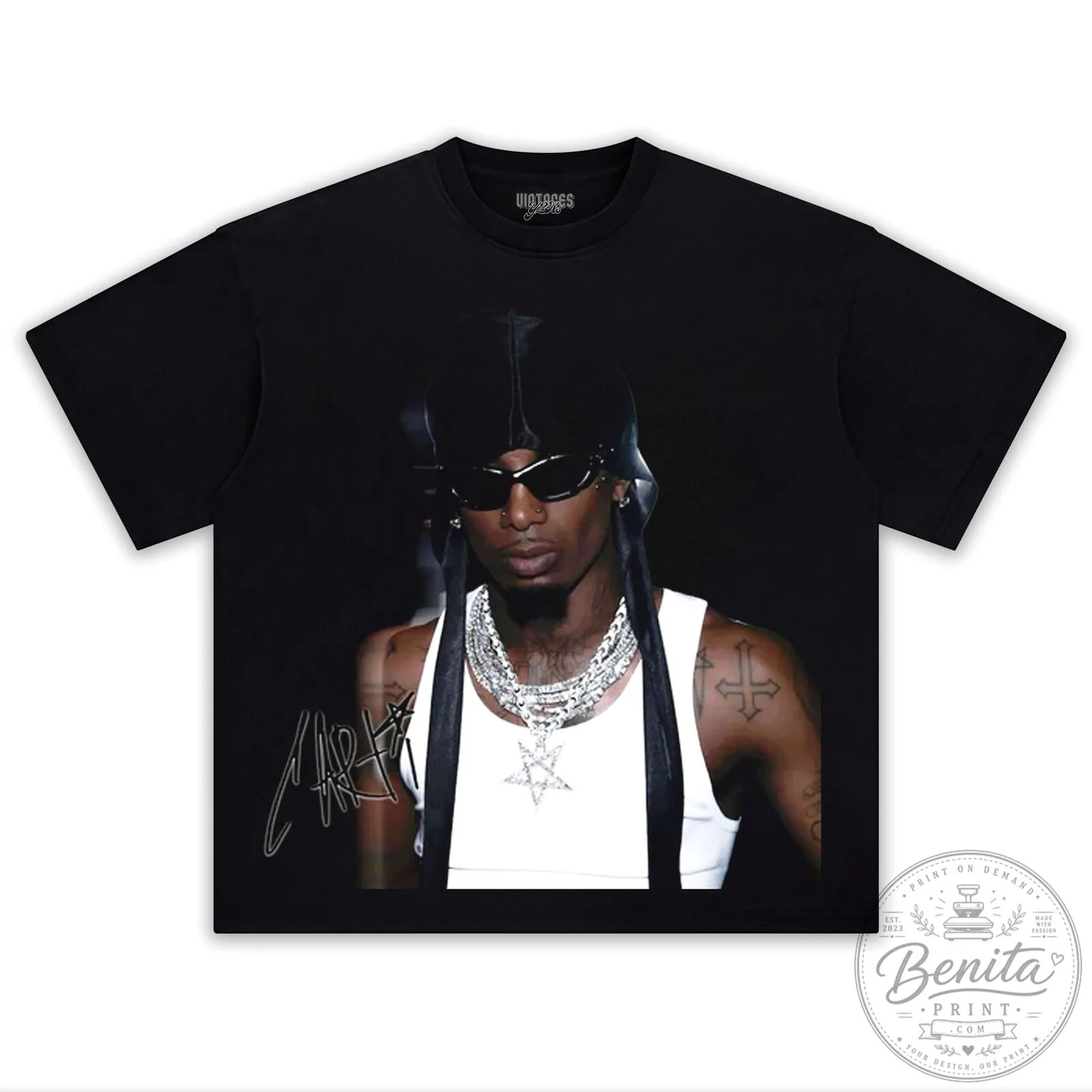 Black T-Shirt for Fans of Rapper Playboi Carti Music