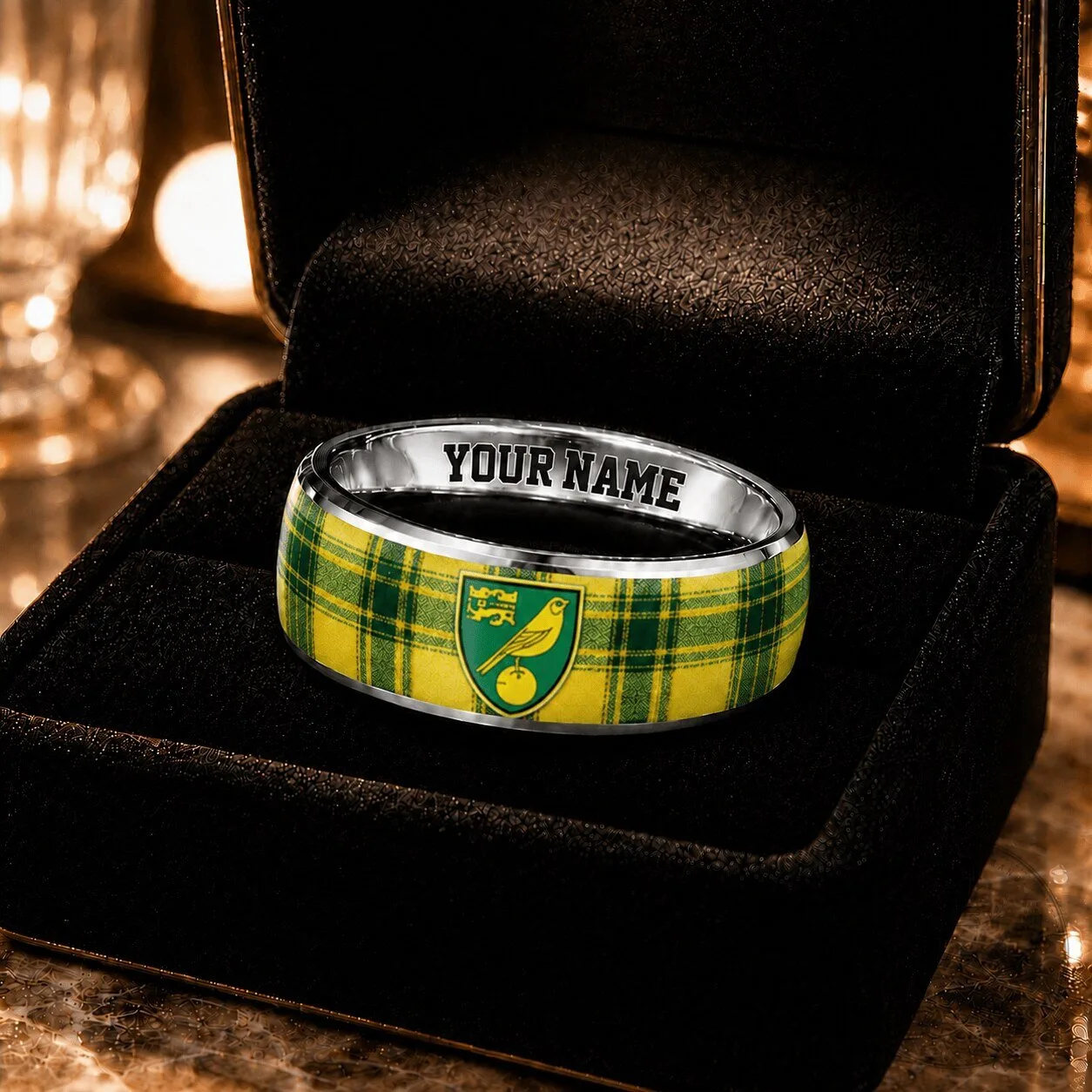 Norwich City Football Club English Football League Championship Plaid Ring