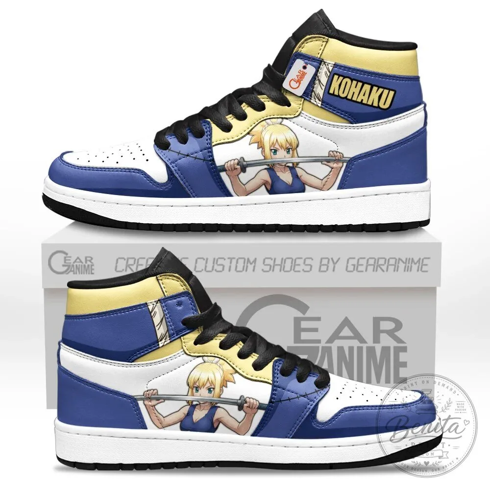 Dr Stone Kohaku Anime High Top Sneakers for Men and Women