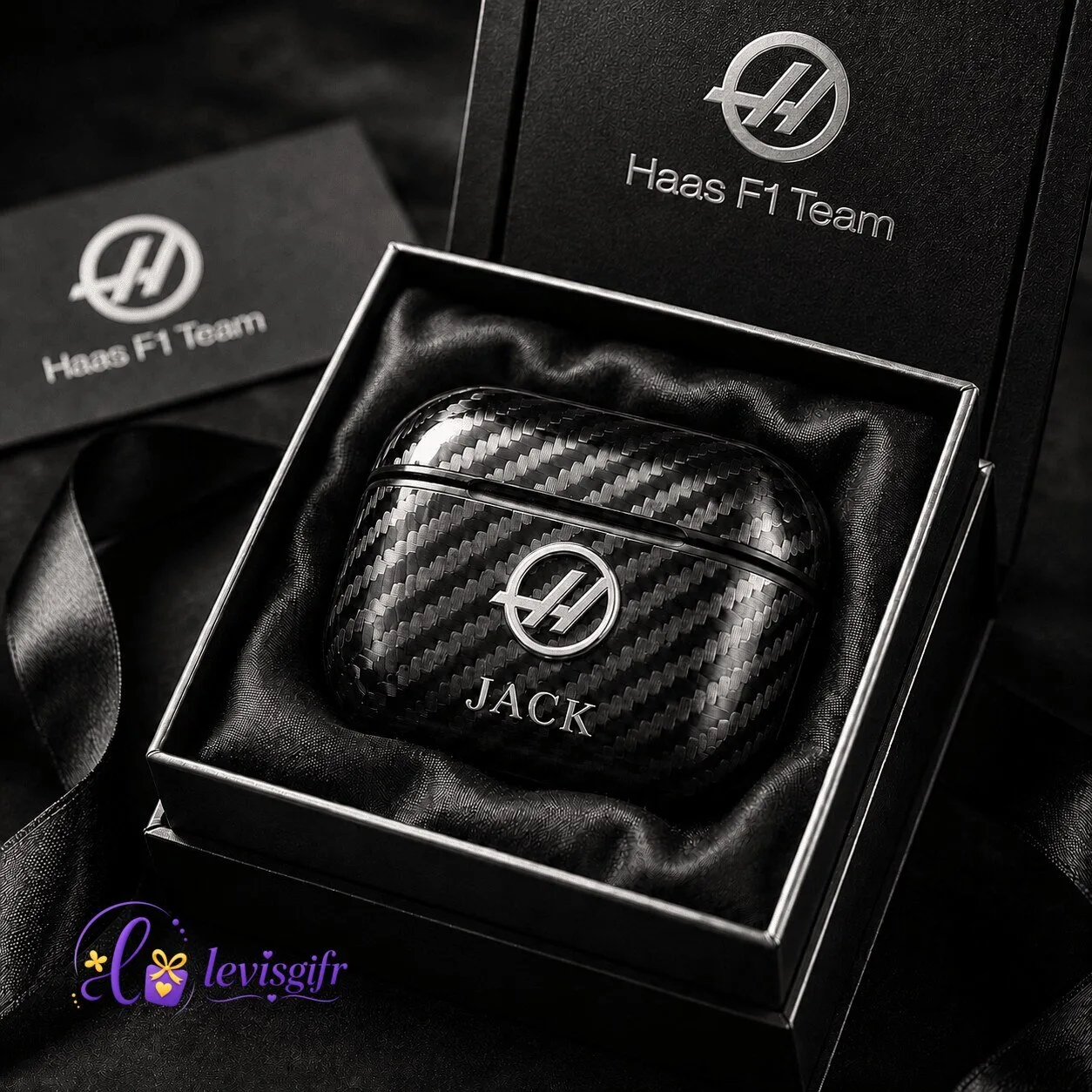Haas Formula 1 Team Personalized Carbon Fiber AirPods Pro Case