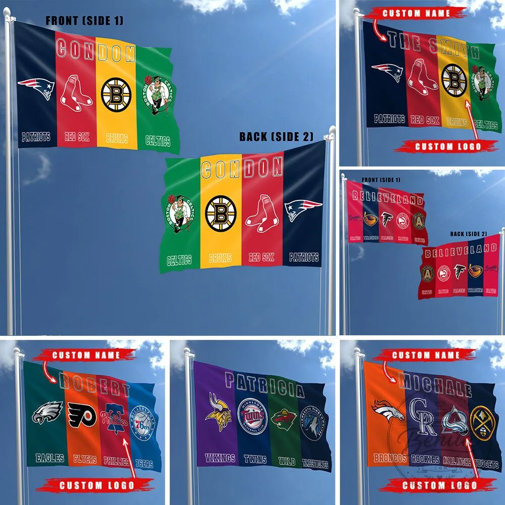 Custom Sports Team Family Name American Flag, Personalized Football Baseball Hockey Basketball Flag 21 Custom Sports Team Family Name American Flag, Personalized Football Baseball Hockey Basketball Flag