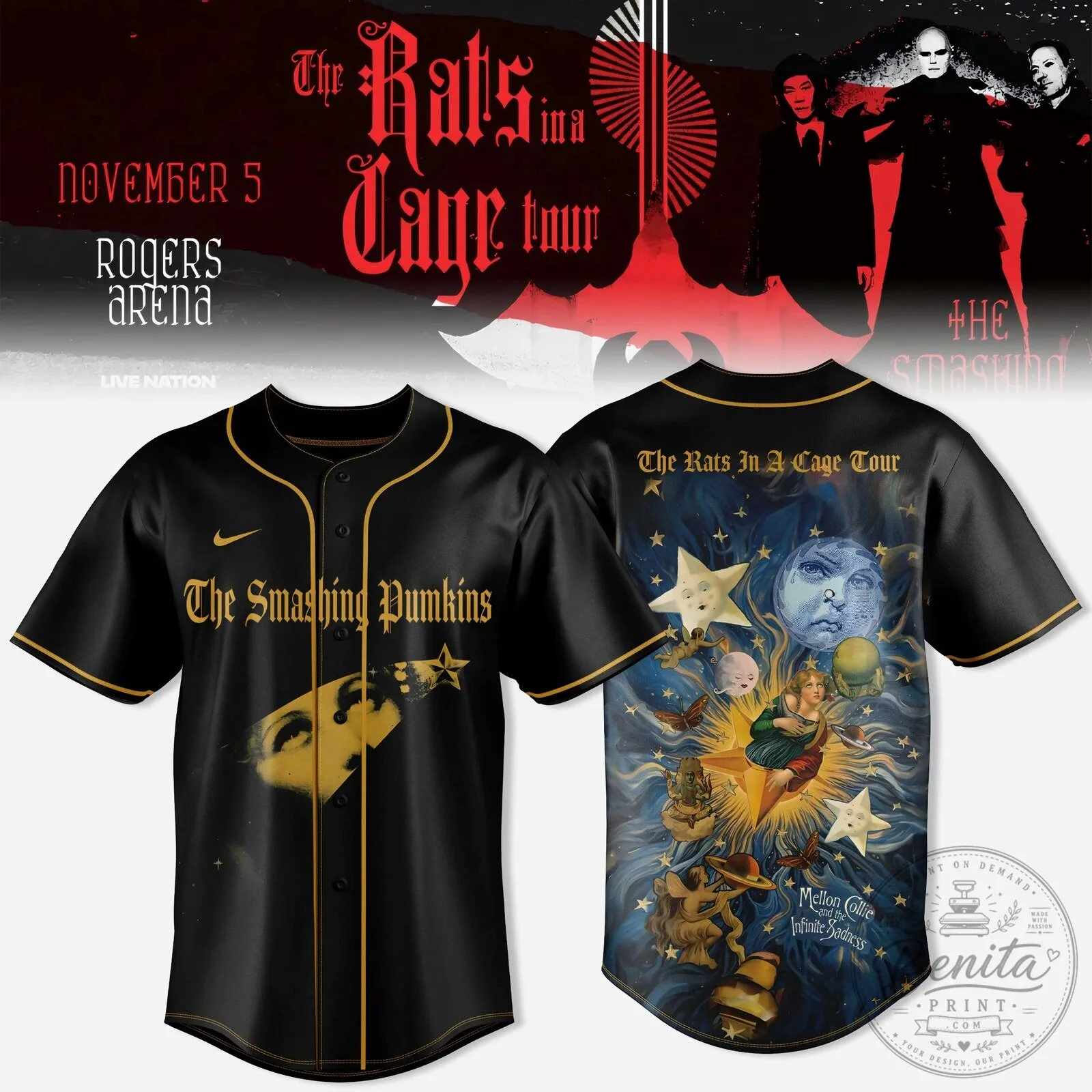 Baseball Jersey for The Rats In A Cage Tour by The Smashing Pumpkins