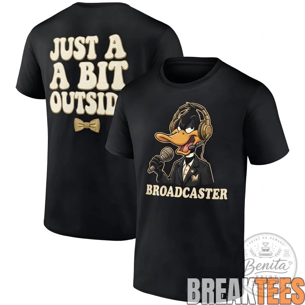 Just A Bit Outside T-Shirt featuring Daffy Duck for Milwaukee Brewers Fans