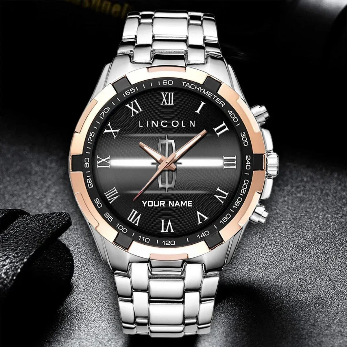 Lincoln Motor Company Personalized Name Elegant Fashion Chronograph Watch