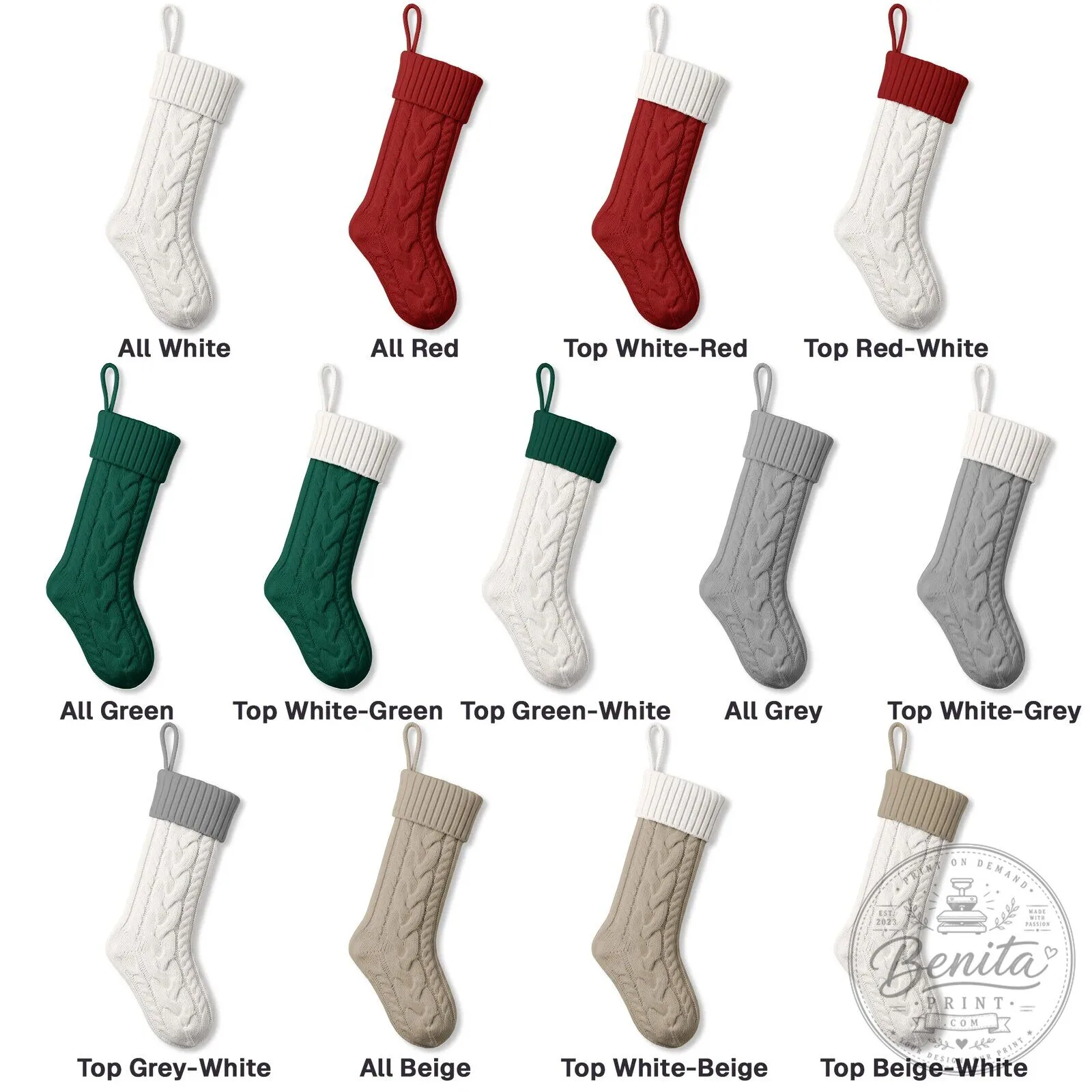 Personalized Knitted Christmas Stocking with Custom Name Patch for Family 11 Personalized Knitted Christmas Stocking with Custom Name Patch for Family