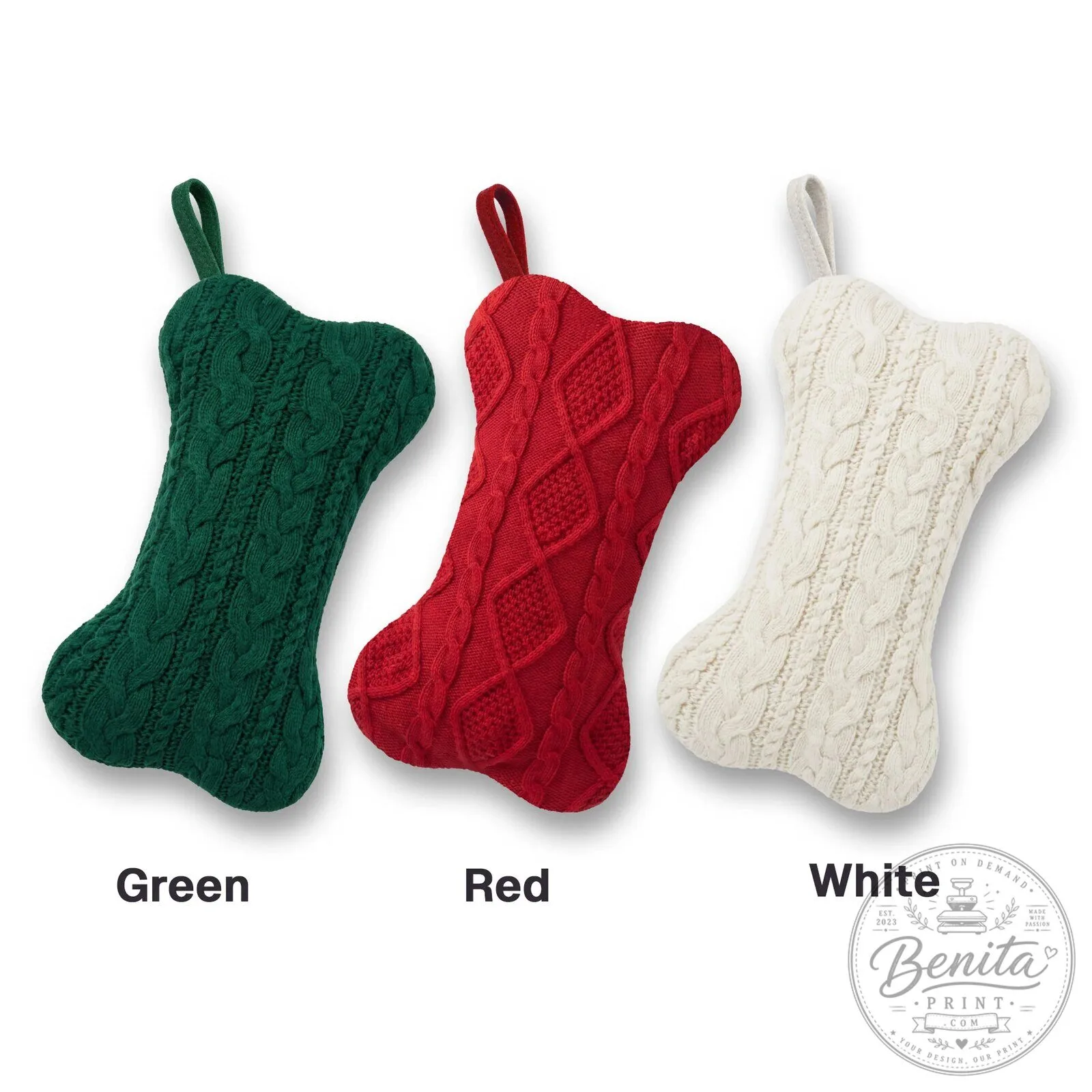 Personalized Knitted Christmas Stocking with Custom Name Patch for Family 12 Personalized Knitted Christmas Stocking with Custom Name Patch for Family
