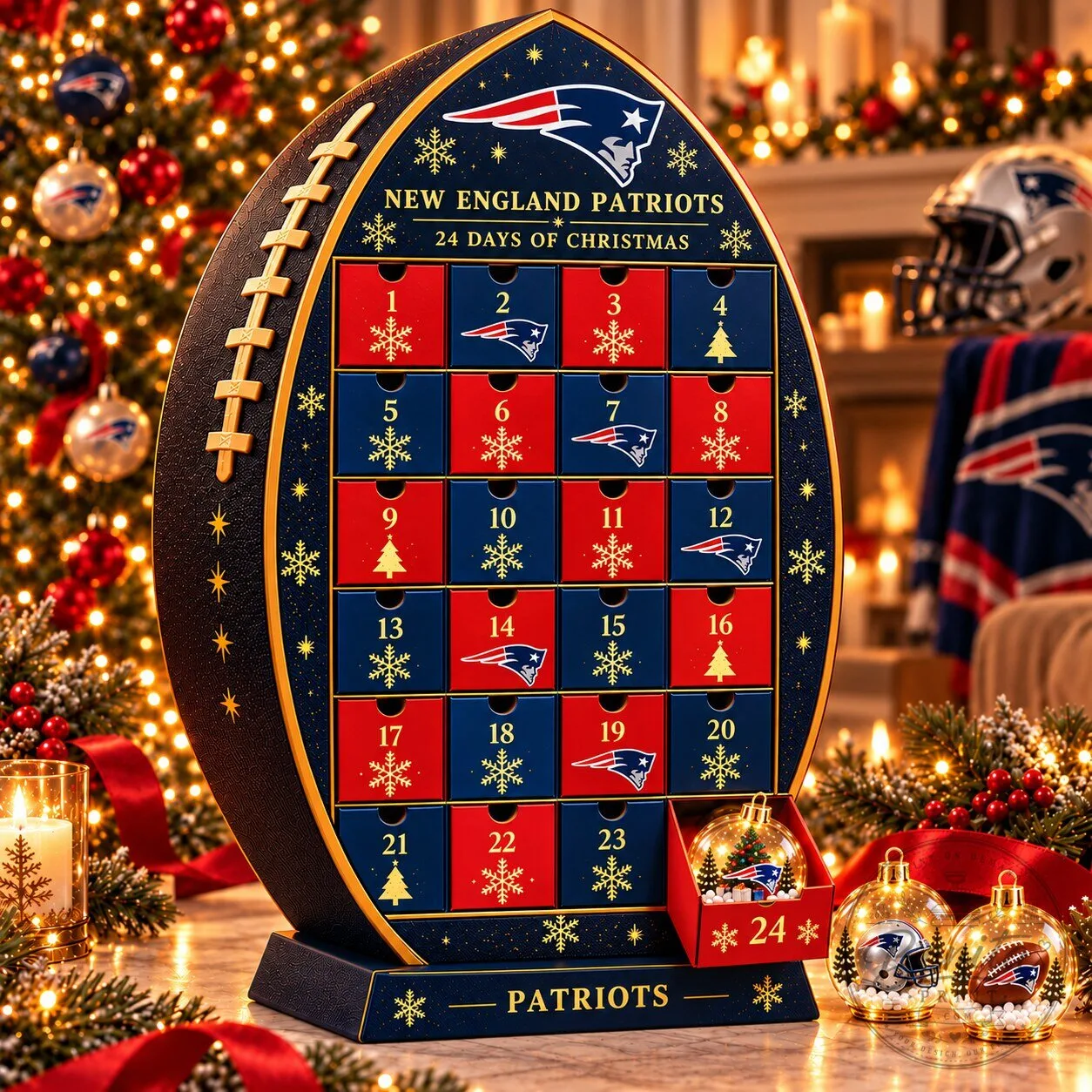 New England Patriots 24 Days of Christmas Football Advent Calendar