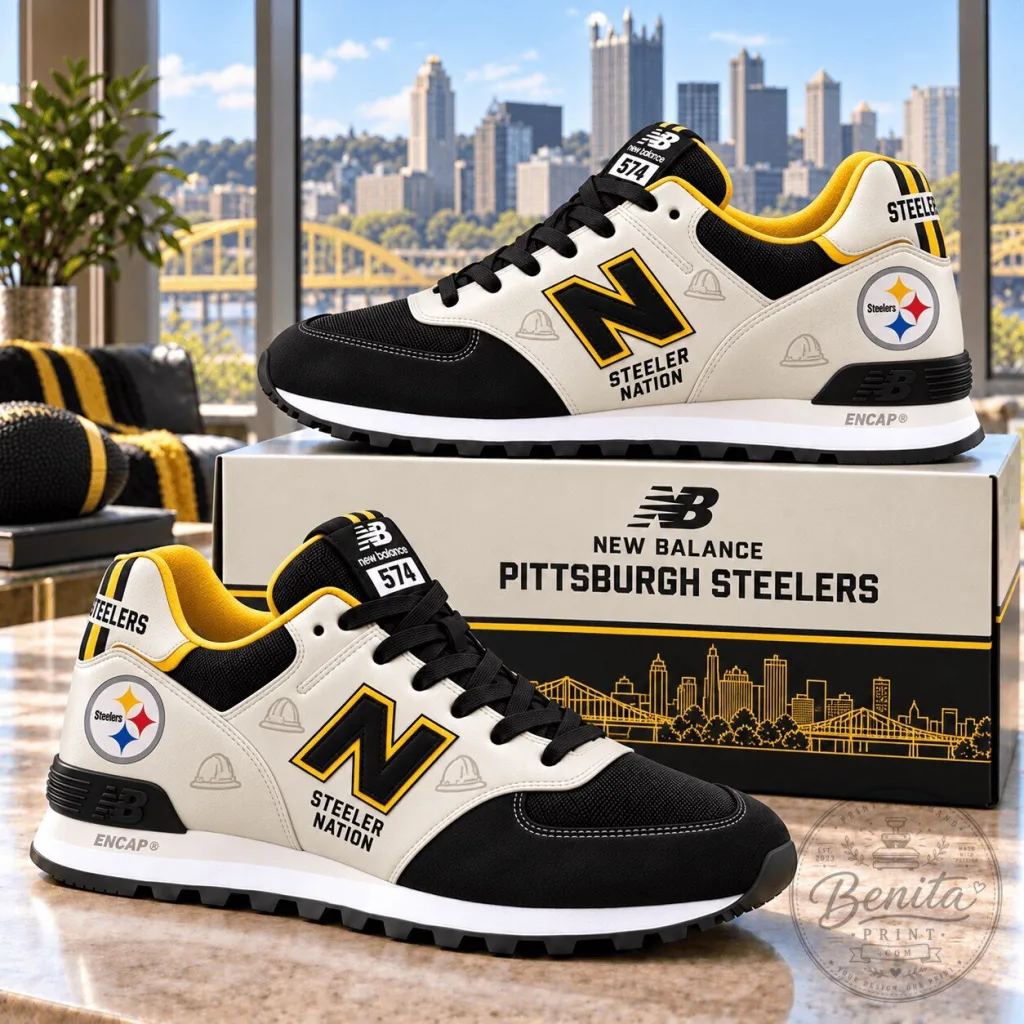 Pittsburgh Steelers New Balance 574 Steeler Nation Sneakers Pittsburgh Steelers New Balance 574 Steeler Nation Sneakers