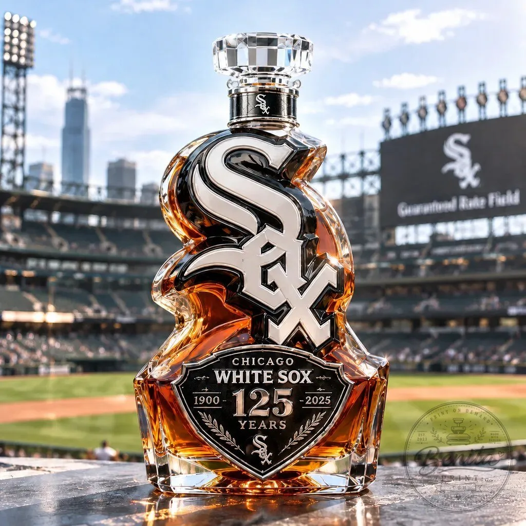 Chicago White Sox 125th Anniversary Commemorative Whiskey Decanter Bottle