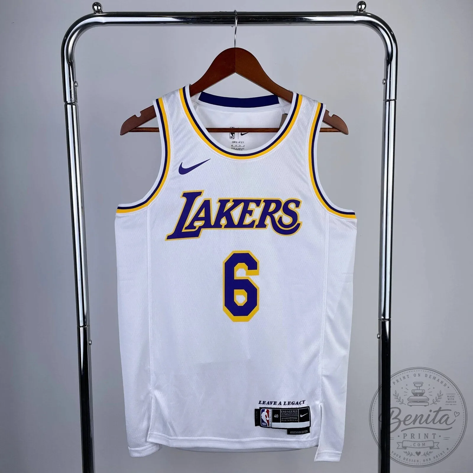 Los Angeles Lakers LeBron James Association Edition White Basketball Jersey