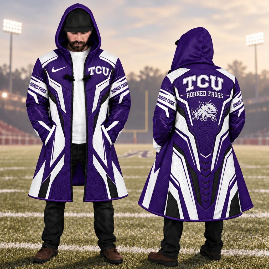 Texas Christian University Horned Frogs NCAA Football Team Cloak Jacket 6 Texas Christian University Horned Frogs NCAA Football Team Cloak Jacket