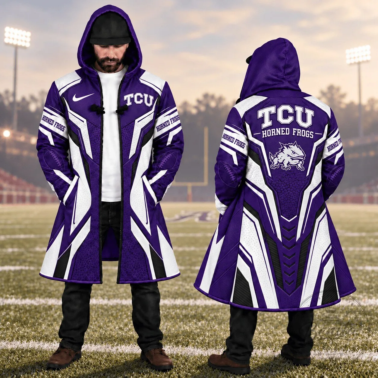Texas Christian University Horned Frogs NCAA Football Team Cloak Jacket