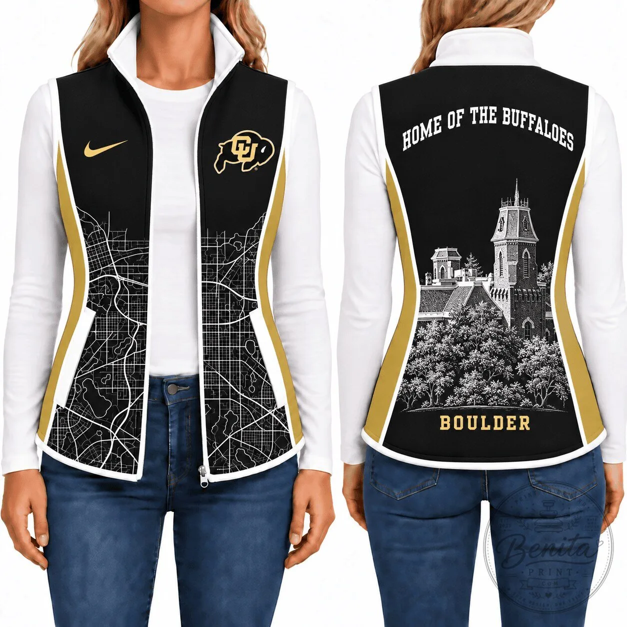 Colorado Buffaloes Women's Full-Zip Vest Jacket
