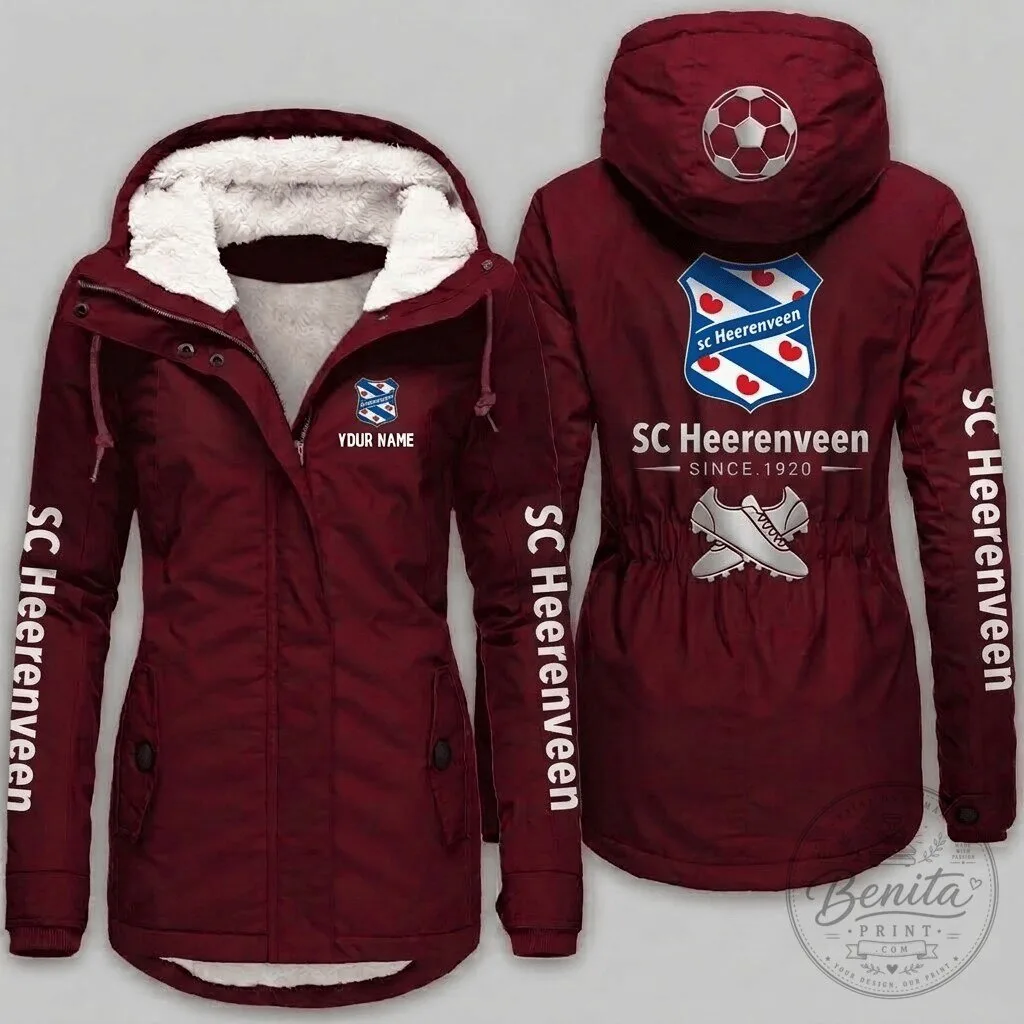 SC Heerenveen Eredivisie Women's Winter Fleece Jacket with Custom Name
