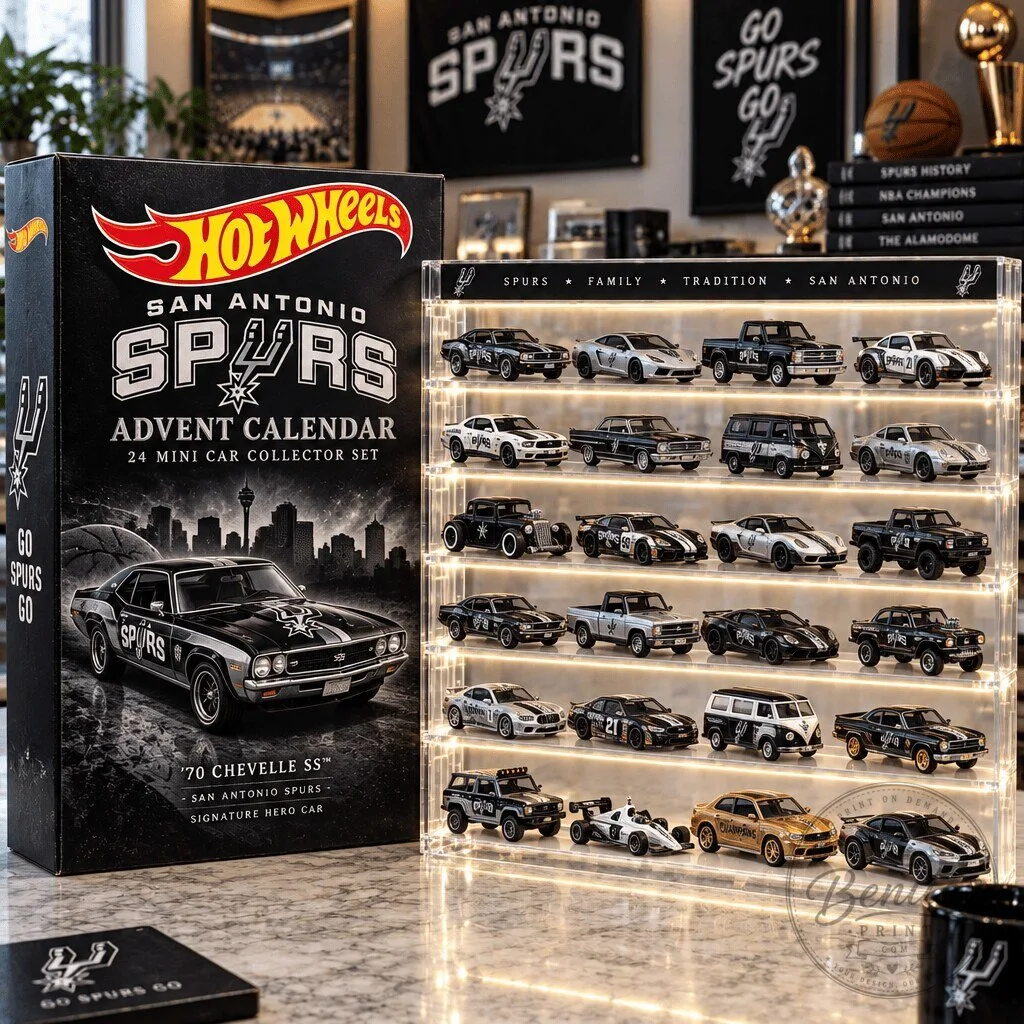 San Antonio Spurs Hot Wheels 24 Mini Car Collector Set Advent Calendar