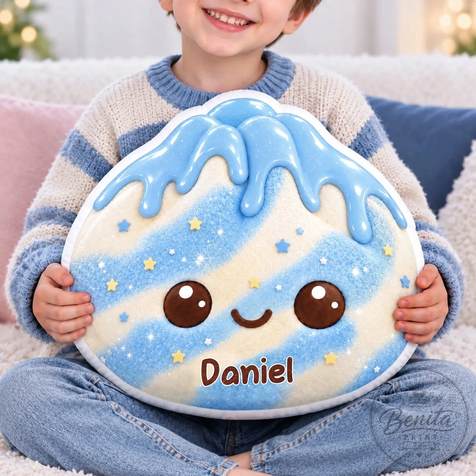 Personalized Frosted Donut Squishy Pillow with Name for Kids 11 Personalized Frosted Donut Squishy Pillow with Name for Kids
