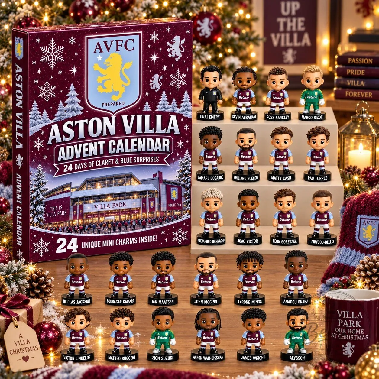 Aston Villa Football Club 24 Day Advent Calendar with Footballer Figurines 2D 5 Aston Villa Football Club 24 Day Advent Calendar with Footballer Figurines