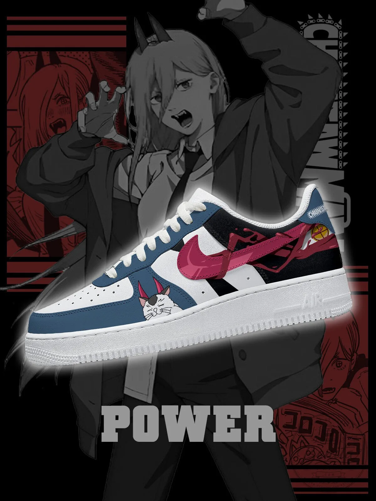 Chainsaw Man Power Anime Character Custom Designed Sneakers Shoes