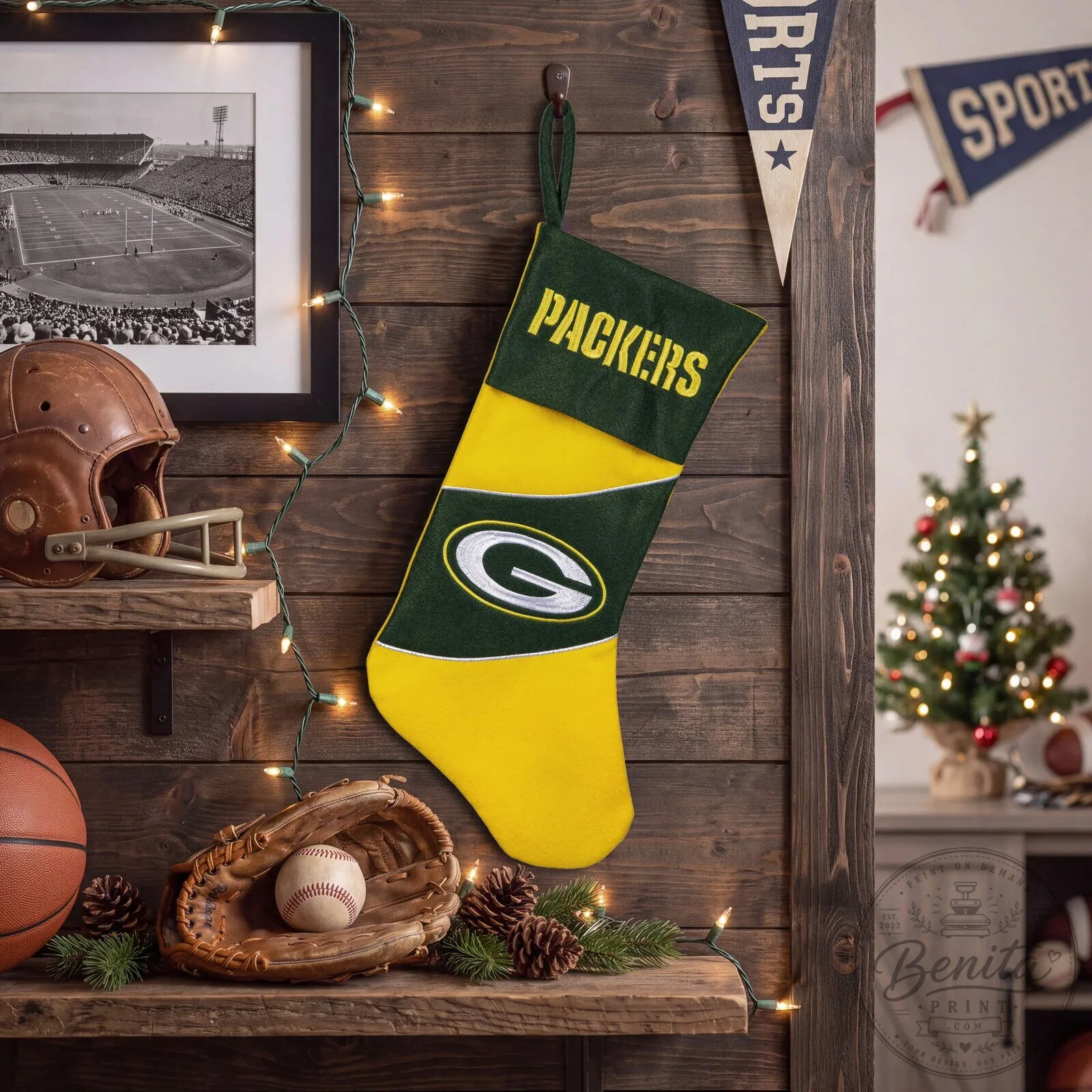 Green Bay Packers NFL Football Team Christmas Holiday Stocking