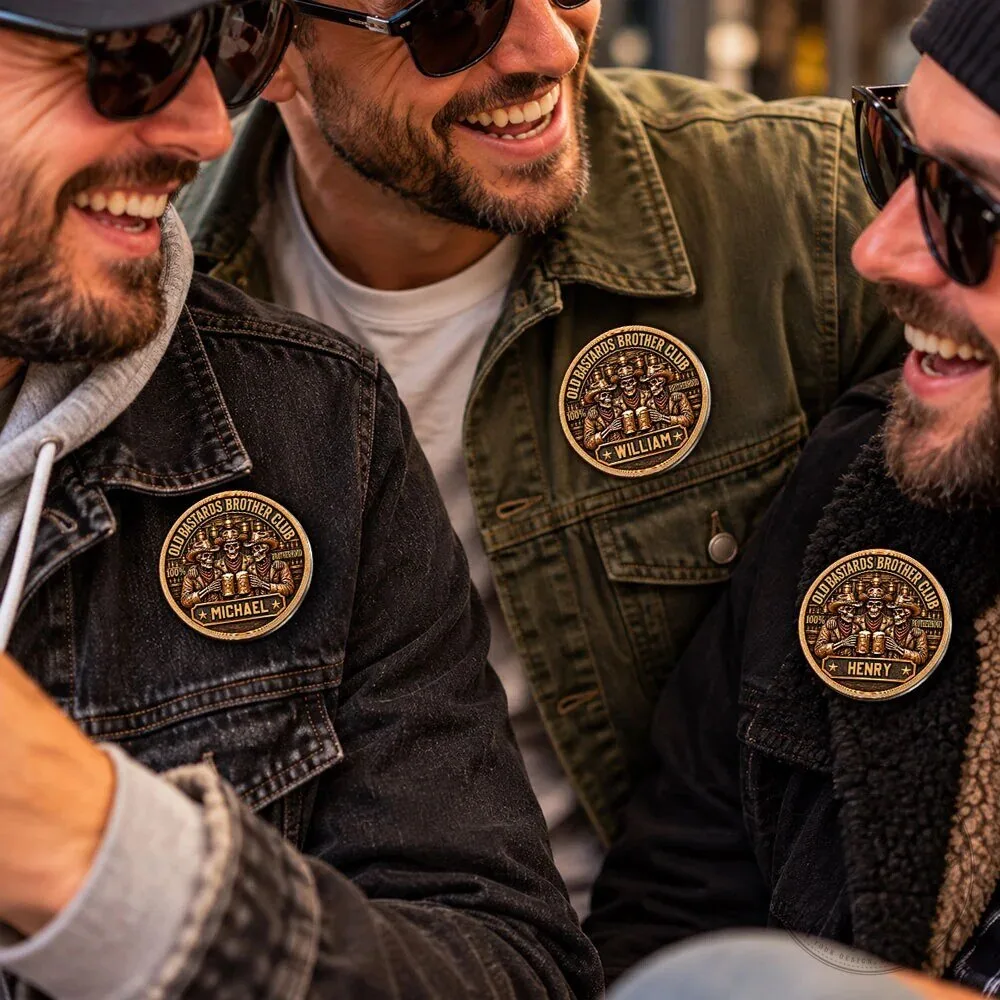 Old Bastards Brother Club Personalized Brotherhood Skull Design Metal Pin 17 Old Bastards Brother Club Personalized Brotherhood Skull Design Metal Pin
