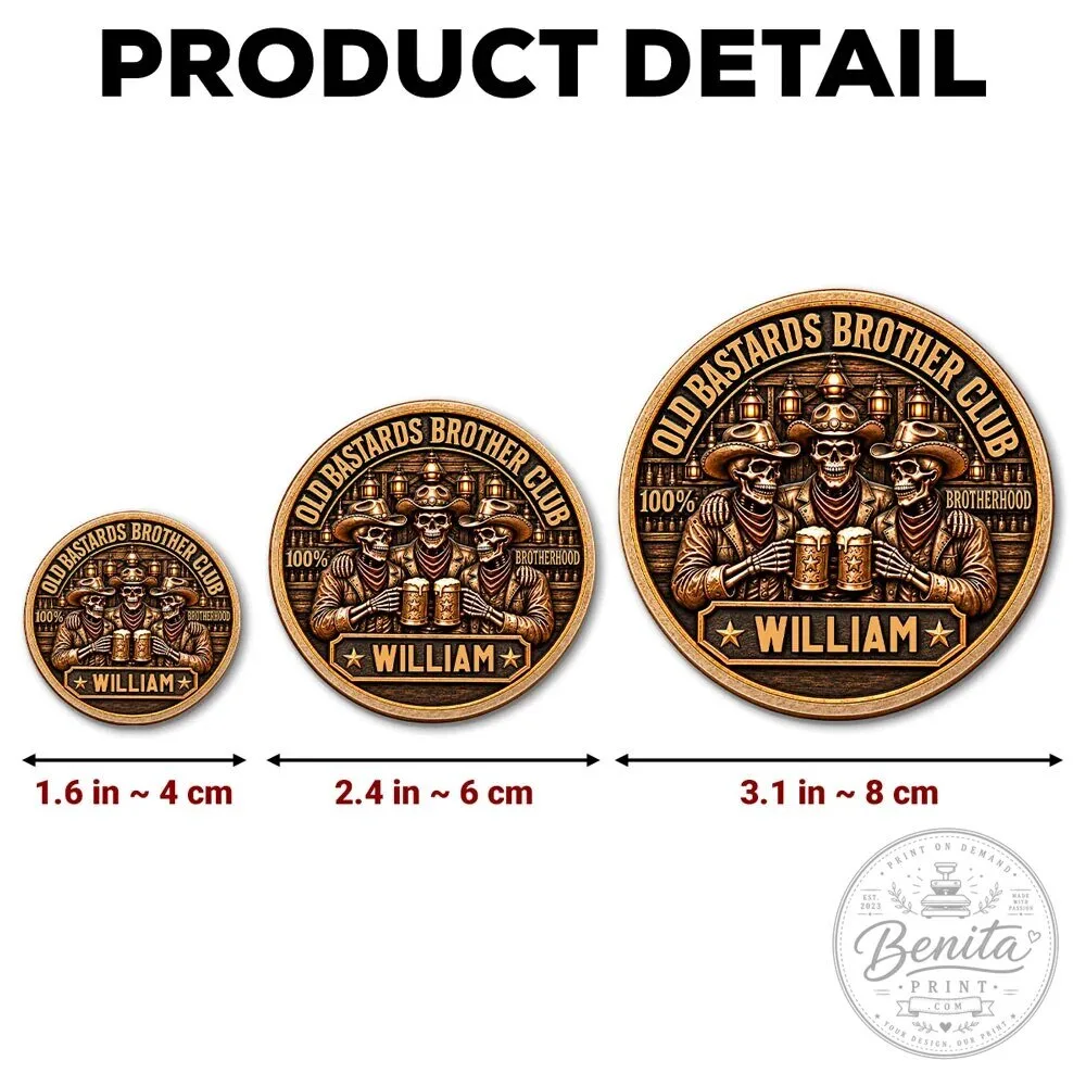 Old Bastards Brother Club Personalized Brotherhood Skull Design Metal Pin 21 Old Bastards Brother Club Personalized Brotherhood Skull Design Metal Pin