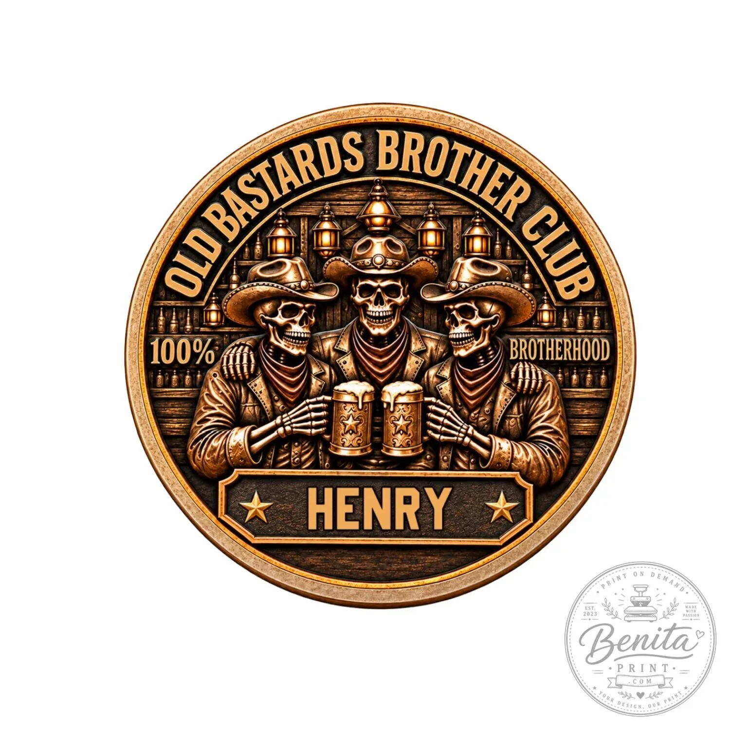 Old Bastards Brother Club Personalized Brotherhood Skull Design Metal Pin 22 Old Bastards Brother Club Personalized Brotherhood Skull Design Metal Pin