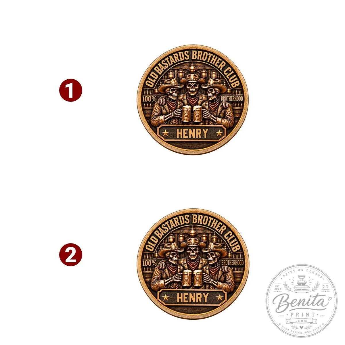 Old Bastards Brother Club Personalized Brotherhood Skull Design Metal Pin 23 Old Bastards Brother Club Personalized Brotherhood Skull Design Metal Pin
