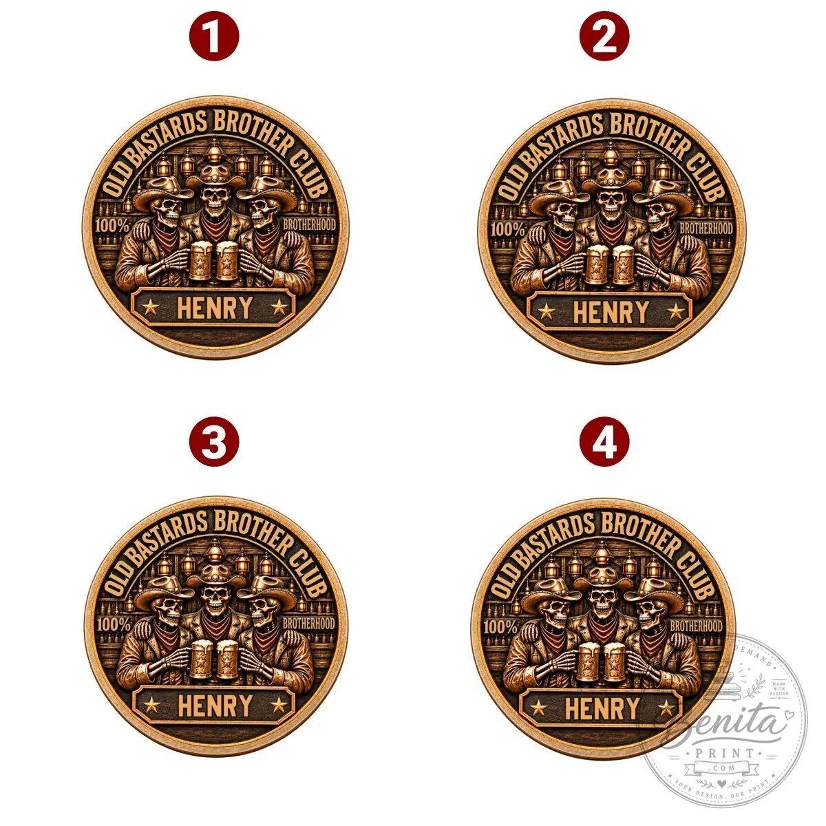 Old Bastards Brother Club Personalized Brotherhood Skull Design Metal Pin 25 Old Bastards Brother Club Personalized Brotherhood Skull Design Metal Pin