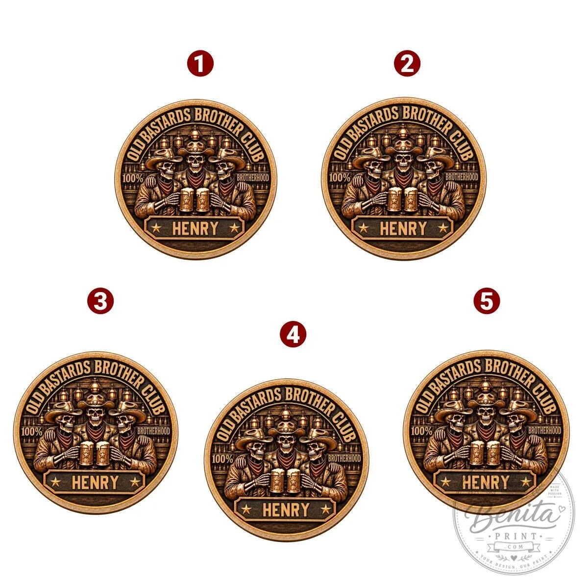 Old Bastards Brother Club Personalized Brotherhood Skull Design Metal Pin 26 Old Bastards Brother Club Personalized Brotherhood Skull Design Metal Pin