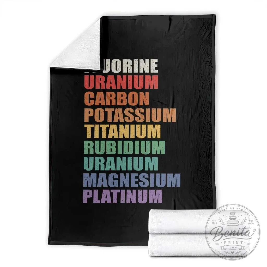 Fluorine Uranium Carbon Potassium Titanium Rubidium Magnesium Platinum Chemistry Blanket 5 Fluorine Uranium Carbon Potassium Titanium Rubidium Magnesium Platinum Chemistry Blanket