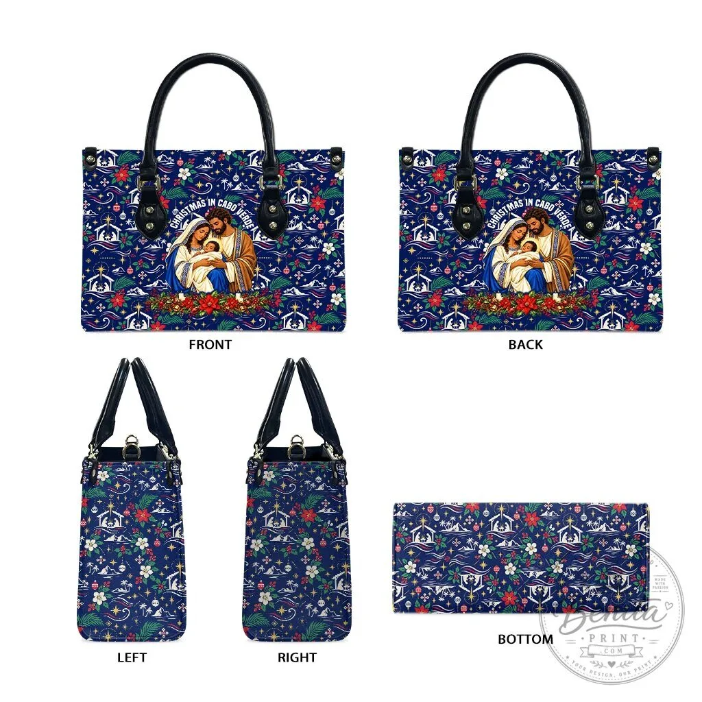 Christmas in Cabo Verde Nativity Scene Floral Pattern Handbag 15 Christmas in Cabo Verde Nativity Scene Floral Pattern Handbag